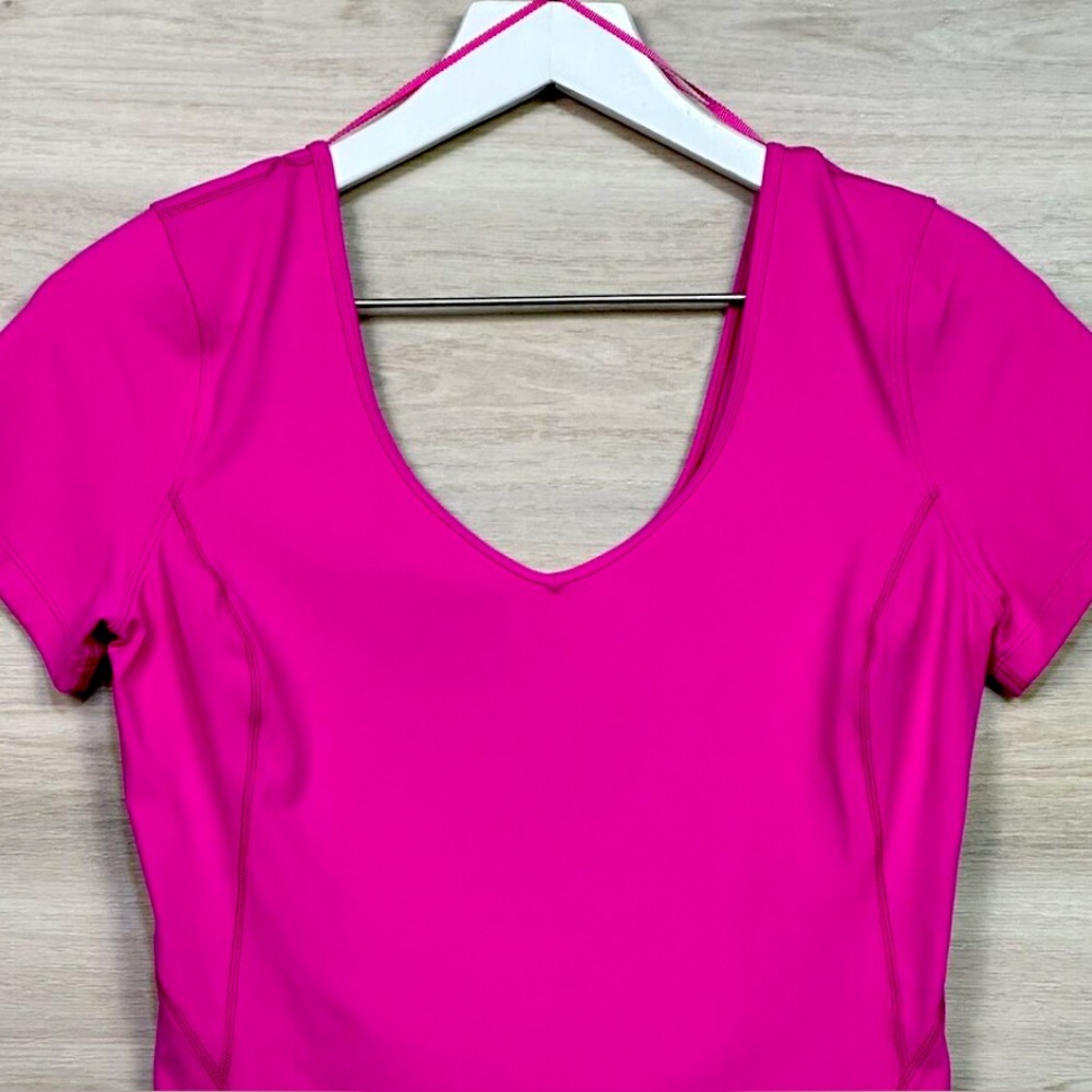 Women's Pink V-Neck Top